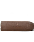 Medium pleco cave D-shape brown with a rounded end