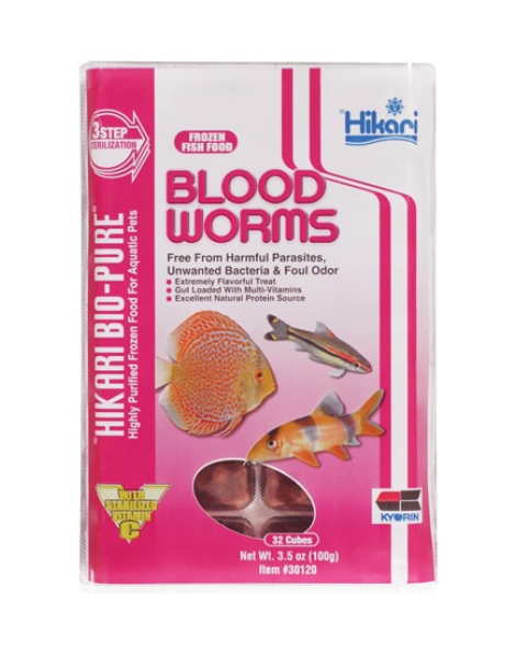 Hikari Frozen Bloodworms 3.5 oz. Cubes - in store only