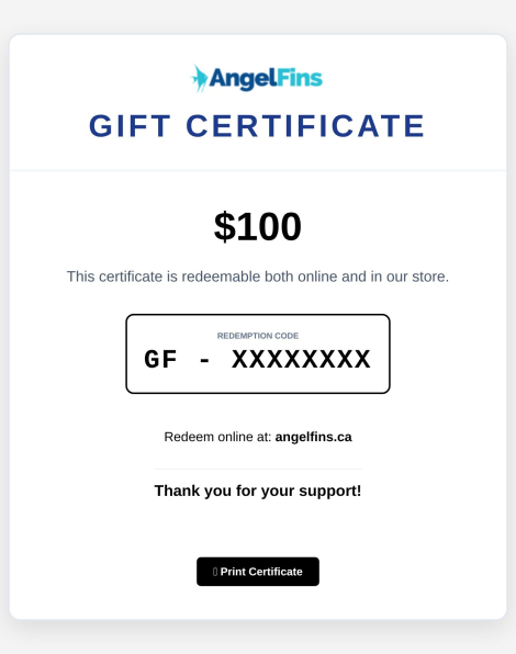 $100 Gift Certificate