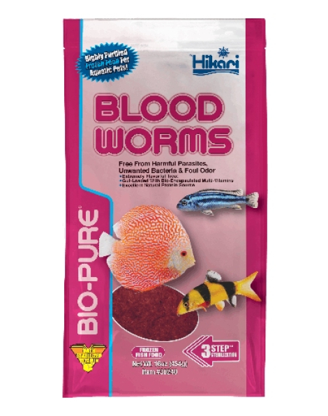 Hikari Frozen Bloodworms 16 oz. Flat Pack - in store only