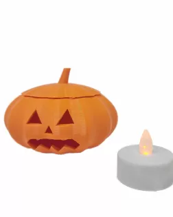 3D Printed Jack-O-Lantern (LED Tealight Included!)
