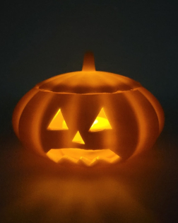 3D Printed Jack-O-Lantern (LED Tealight Included!)